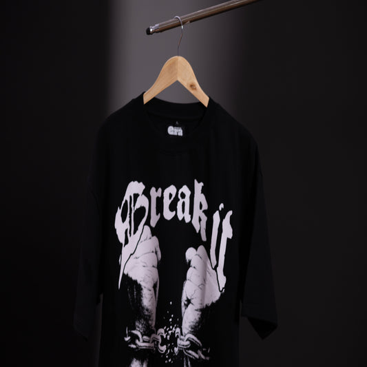 Break It – Oversized Black T-Shirt