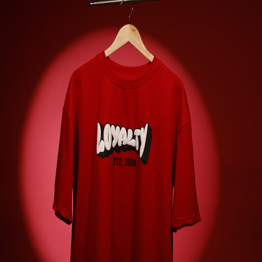 Loyalty – Oversized Red T-Shirt